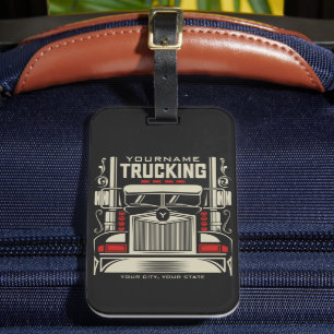 Étiquette À Bagage Camion personnalisé 18 Routeur BIG RIG Trucker