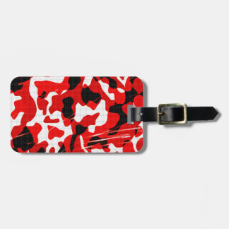 Étiquette À Bagage Camo de retombées rouges (AOM Design)