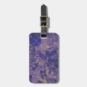 Étiquette À Bagage Camouflage contre la fleur bleue