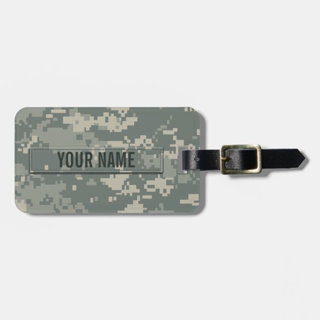 Étiquette À Bagage Camouflage d'ACU d'armée personnalisable (Devant horizontal)