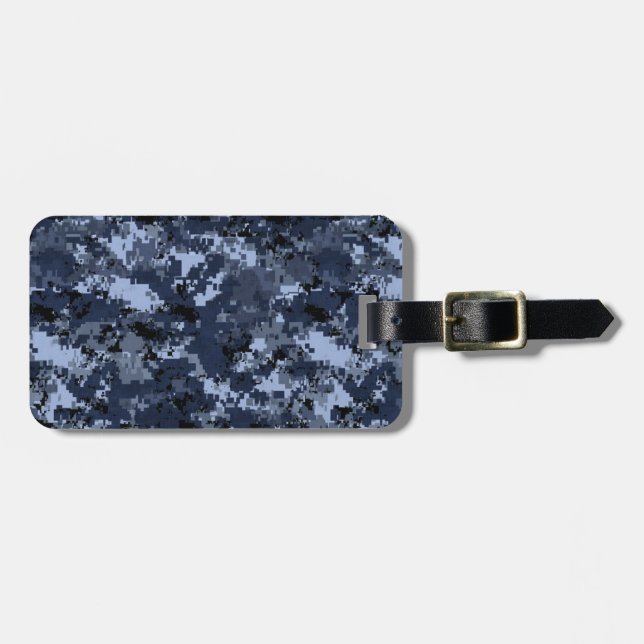 Étiquette À Bagage Camouflage de la marine américaine Personnalisé (Devant horizontal)