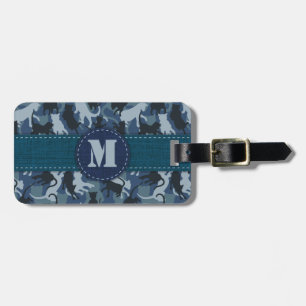 Étiquette À Bagage Camouflage de la Marine des Chats