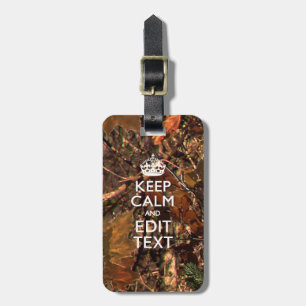 Étiquette À Bagage Camouflage Deep Woods Restez Calme Ayez Votre Text