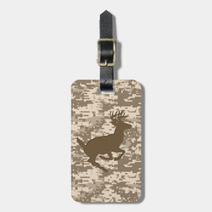 Étiquette À Bagage Camouflage numérique beige du désert Motif de camé