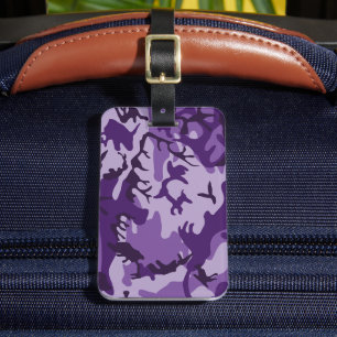Étiquette À Bagage Camouflage violet, Armée