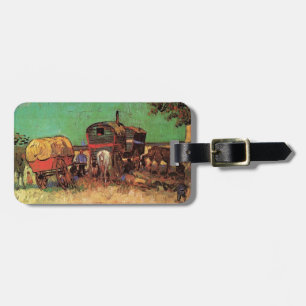 Étiquette À Bagage Campement de Gitans avec Caravanes, Van Gogh