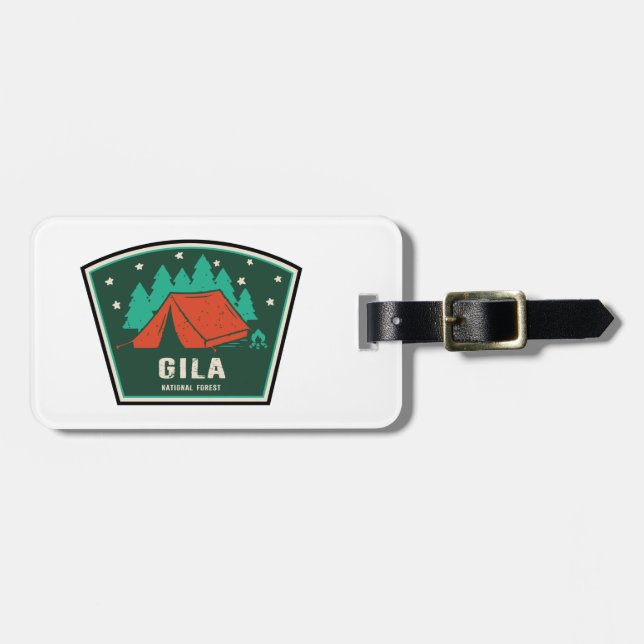 Étiquette À Bagage Camping forestier national de Gila (Devant horizontal)