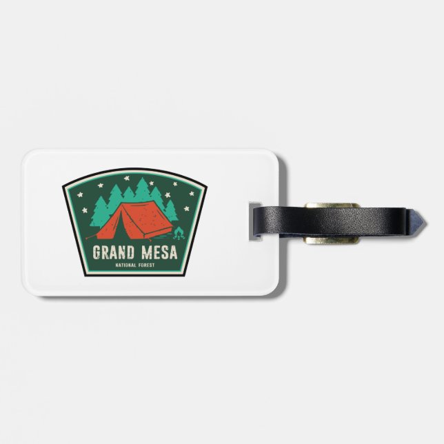 Étiquette À Bagage Camping forestier national de Grand Mesa (Dos horizontal)