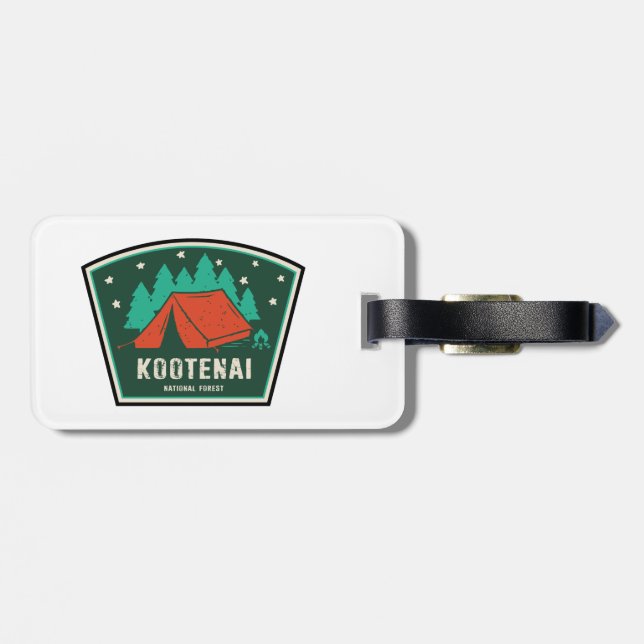 Étiquette À Bagage Camping forestier national Kootenai (Dos horizontal)