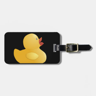 Étiquette À Bagage Canard en caoutchouc jaune