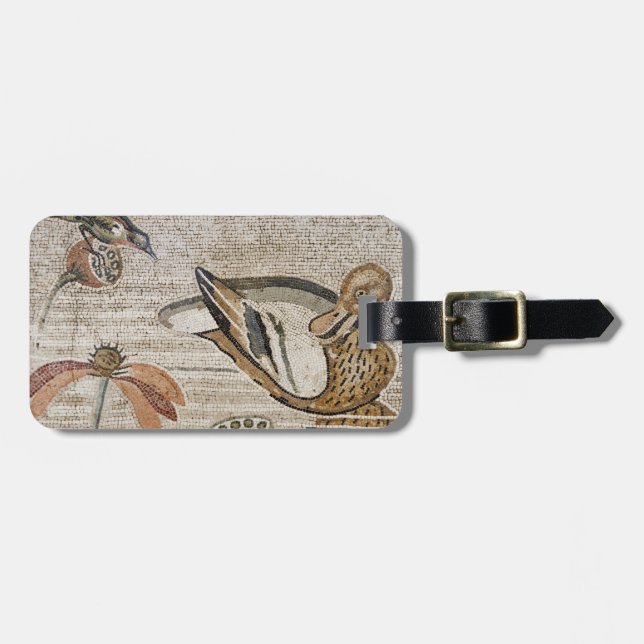 Étiquette À Bagage Canard et oiseau, mosaïque du Nil, Chambre du (Devant horizontal)