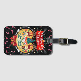 Étiquette À Bagage Canettes de Noël