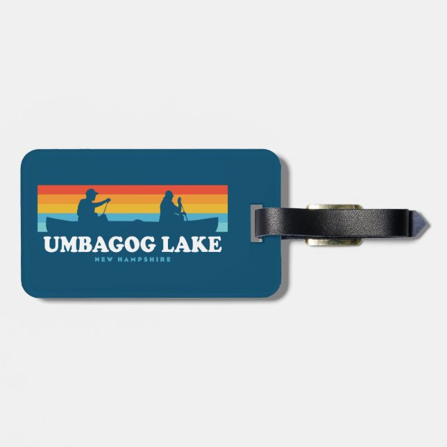 Étiquette À Bagage Canot Umbagog Lake New Hampshire (Dos horizontal)