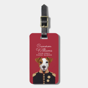 Étiquette À Bagage Capitaine Jack Russell ajoutent votre nom