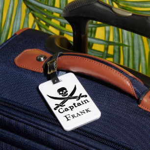Étiquette À Bagage Capitaine pirate personnalisée