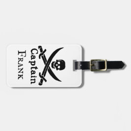 Étiquette À Bagage Capitaine pirate personnalisée