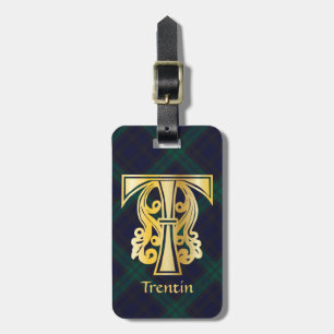 Étiquette À Bagage Capitale décorative botanique médiévale T