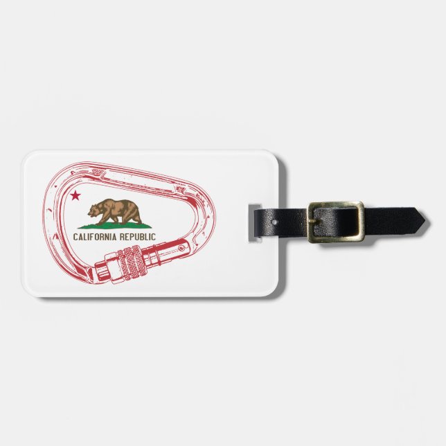 Étiquette À Bagage Carabiner d'Escalade californienne (Devant horizontal)