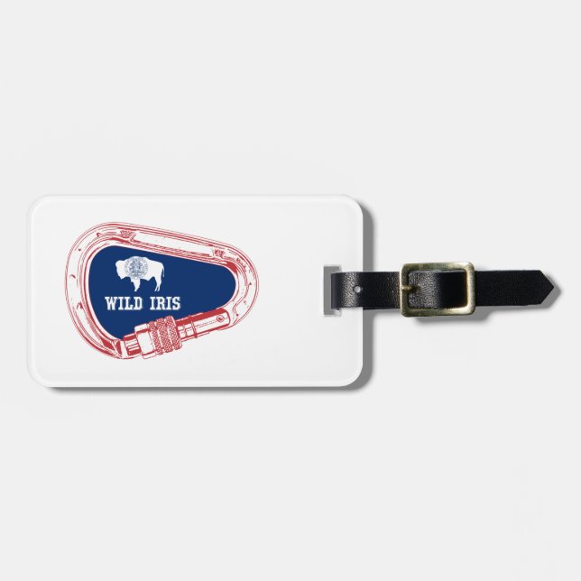 Étiquette À Bagage Carabiner Escalade Wild Iris (Devant horizontal)