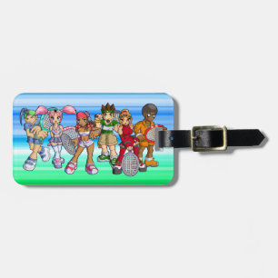 Étiquette À Bagage Caractères de tennis d'Anime