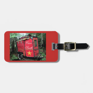 Étiquette À Bagage Caravane rouge Tzigane customisée Sur caravane