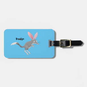 Étiquette À Bagage Caricature de bilby australien très heureuse