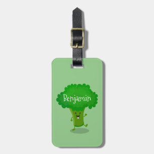 Étiquette À Bagage Caricature de brocoli dansant Cute kawaii