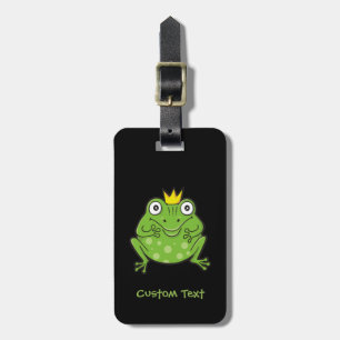 Étiquette À Bagage Caricature de grenouille