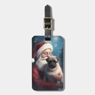 Étiquette À Bagage Carlin Avec Noël Festif Du Père Noël