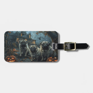 Étiquette À Bagage Carlin Halloween Night Doggy Délice