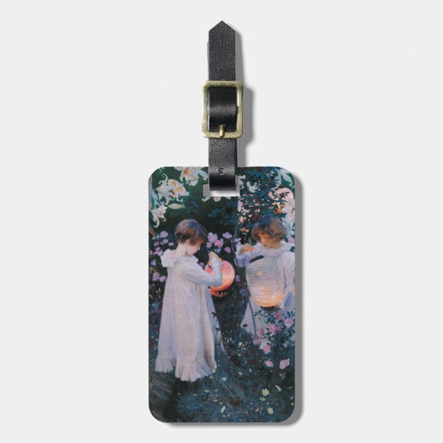 Étiquette À Bagage Carnation Lily Lily Rose John Singer Sargent Art (Devant Vertical)