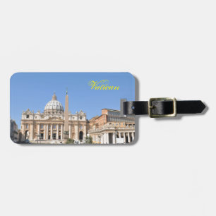 Étiquette À Bagage Carré de San Pietro à Vatican, Rome, Italie