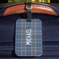 Carreaux Bleu Gris Tartan Personnalisé Thompson