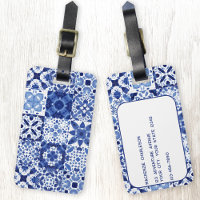 Carreaux Bleus Bleu Méditerranéen Motif Aquarelle
