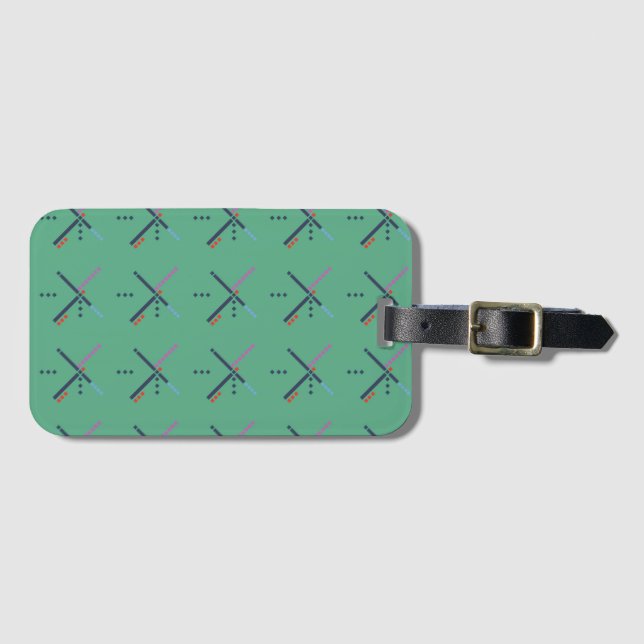Étiquette À Bagage Carrelage de l'aéroport PDX| Un tapis précieux (Devant Horizontal)