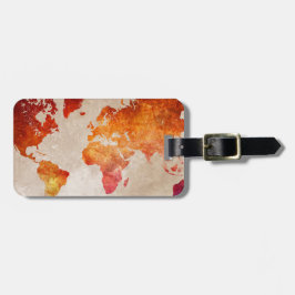 Étiquette À Bagage carte 13 du monde