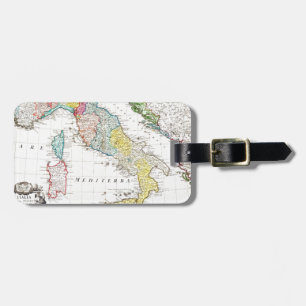 Étiquette À Bagage Carte 1742 d'héritiers de Homann de l'Italie