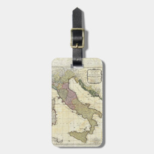 Étiquette À Bagage Carte 1794 de D'Anville Italie de Bourguignon de