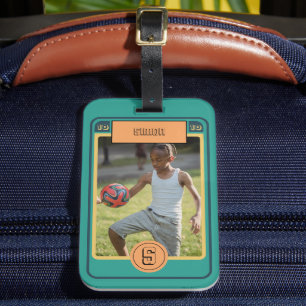 Étiquette À Bagage Carte de football rétro inspirée