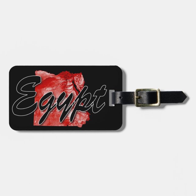 Étiquette À Bagage Carte de l'Égypte (Devant horizontal)