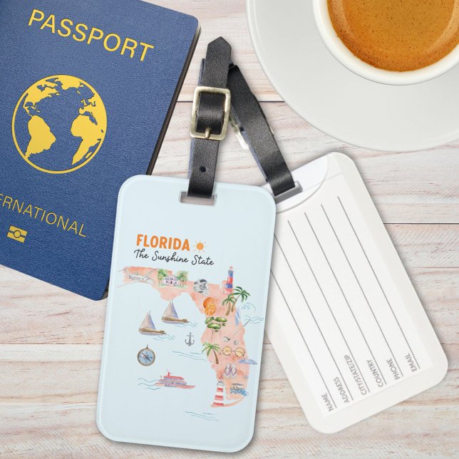 Étiquette À Bagage Carte de l'état de la Californie (In situ)