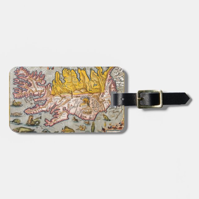 Étiquette À Bagage Carte de l'Islande (Devant horizontal)