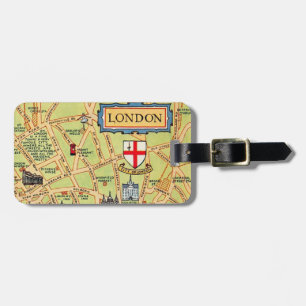 Étiquette À Bagage Carte de Londres Angleterre