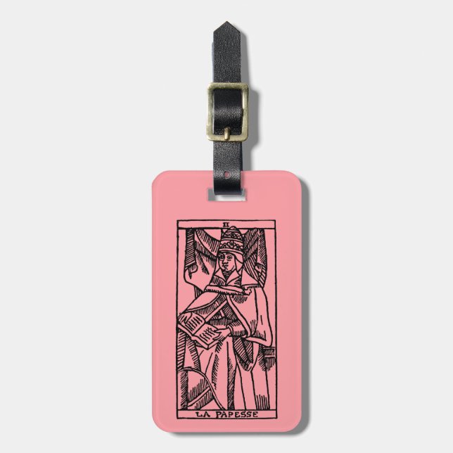Étiquette À Bagage Carte de tarot : Le Popess (Devant Vertical)