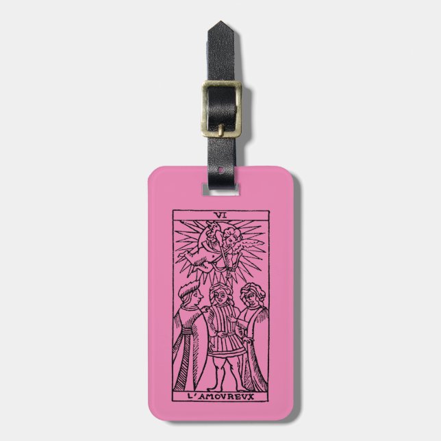 Étiquette À Bagage Carte de tarot : Les amants (Devant Vertical)