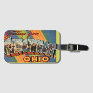 Étiquette À Bagage Carte de vœux vintage de Cincinnati