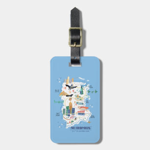 Étiquette À Bagage Carte du livre de Metropolis