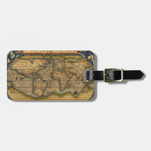 Étiquette À Bagage Carte du monde antique Ortelius Europe Voyage