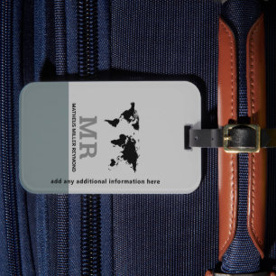 Étiquette À Bagage carte du monde identification des voyages internat
