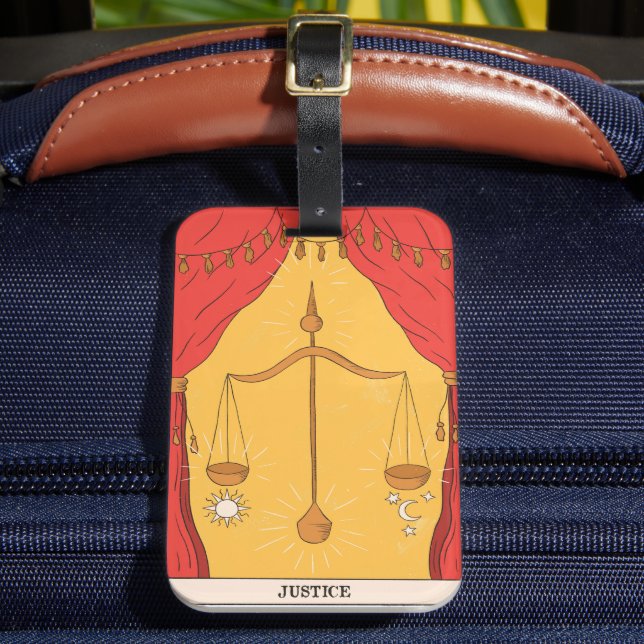 Étiquette À Bagage Carte graphique de justice moderne Major Arcana de (Insitu Rectoal 2)